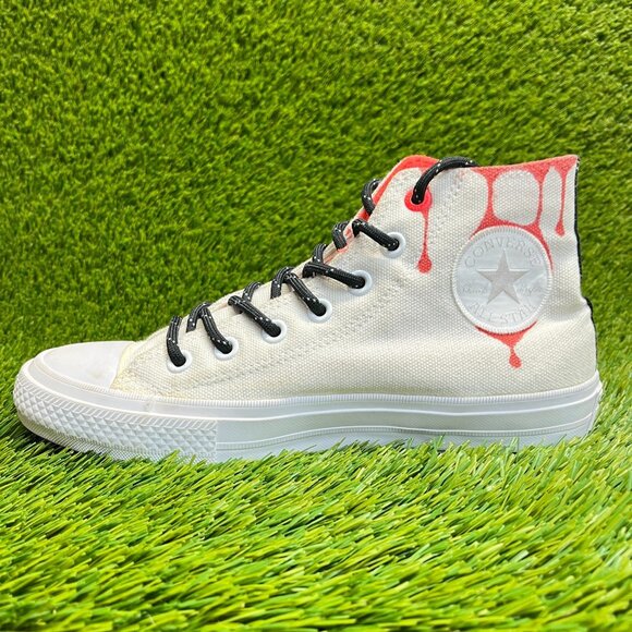 Converse Chuck Taylor  All Star Boys Size 6Y White Red Athletic Shoes Sneakers - Picture 3 of 11